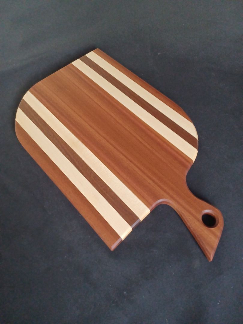 Sapele & Maple with Walnut Charcuterie Board