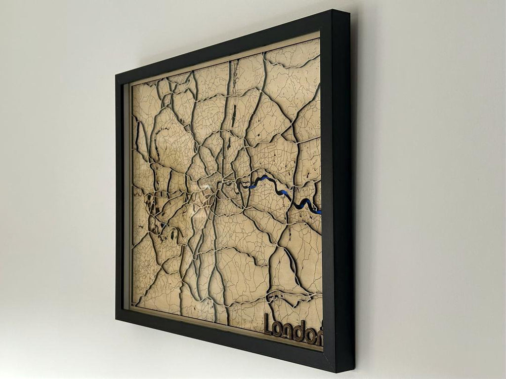 London Laser-cut Map Wall Art