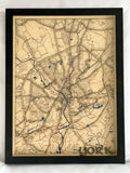 York Laser Map Art