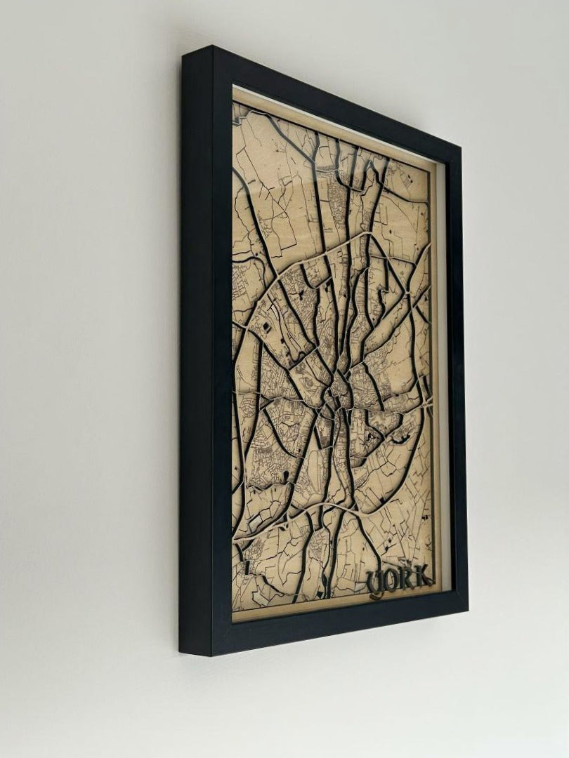 York Laser Map Art